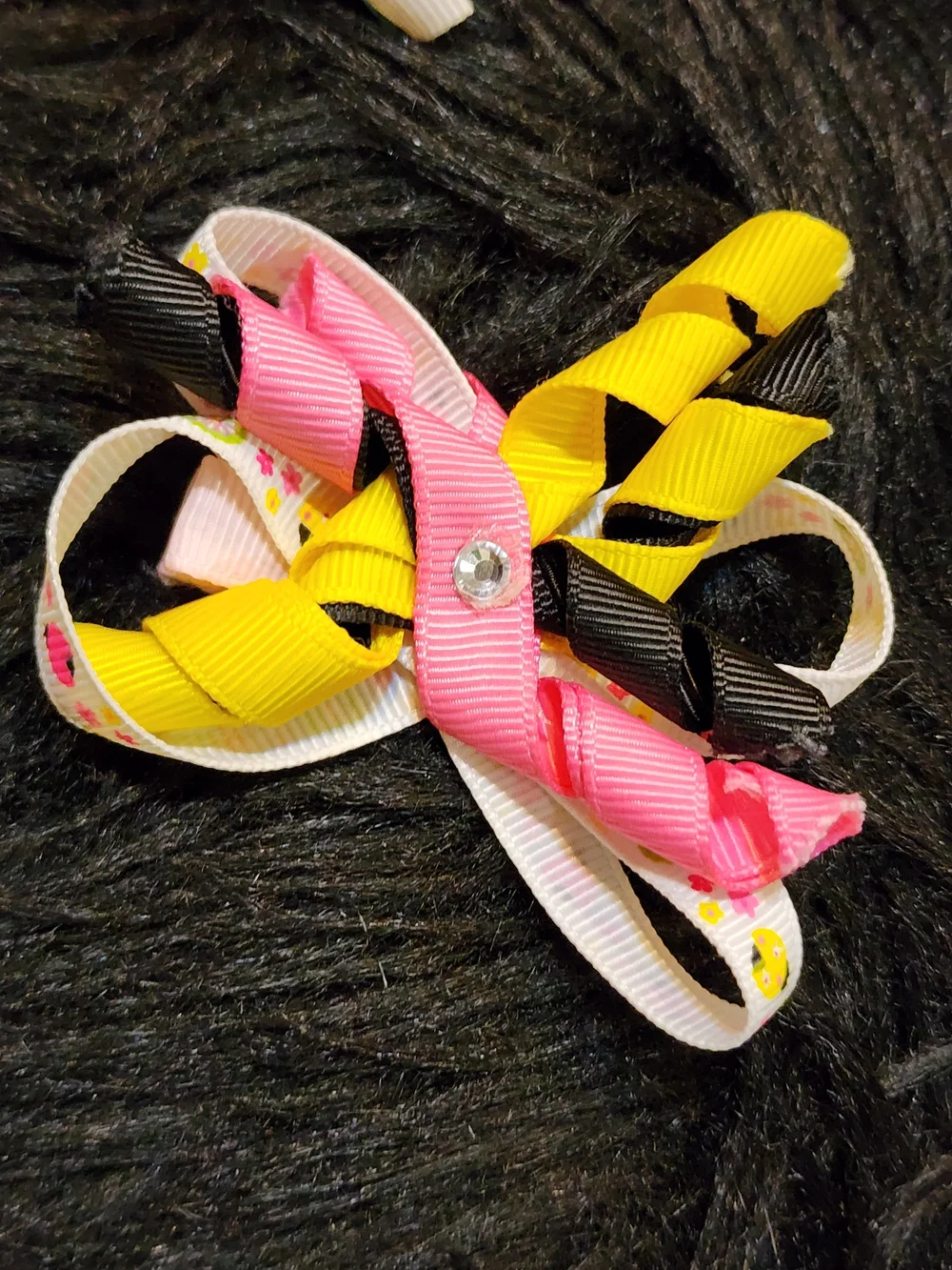Set Of 5 Kids Korker Hair Clips in Pink, Yellow, Green, Orange, Brown, Navy